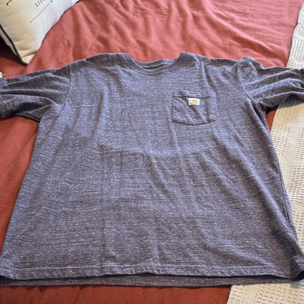 Carhartt Men's Dark Heather Purple Pocket Tee